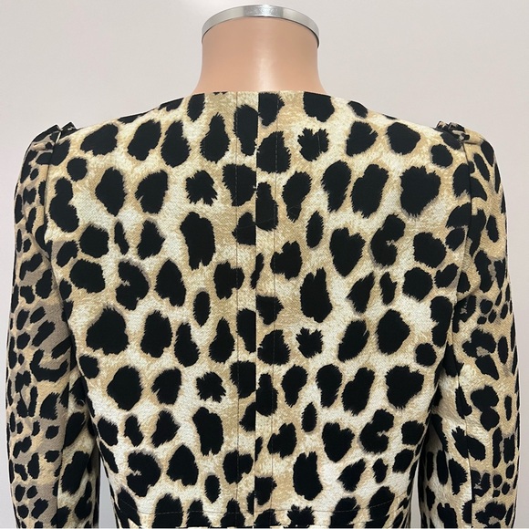 WAREHOUSE Leopard Print Jacket Elegant Snap Front - Sz S - Picture 8 of 14